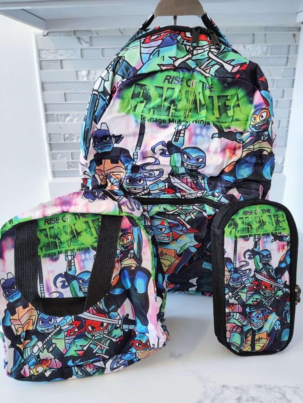 NWT 3FER Backpack Set - Teenage Mutant Ninja Turtles - Lunchbag & Pencil Case